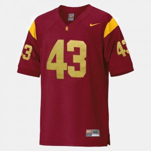 Youth #43 Trojans Football Troy Polamalu college Jersey - Red