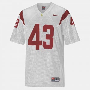 Kids Football #43 Trojans Troy Polamalu college Jersey - White