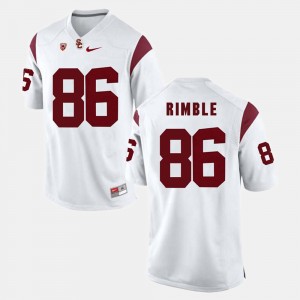 Men Trojans #86 Pac-12 Game Xavier Grimble college Jersey - White