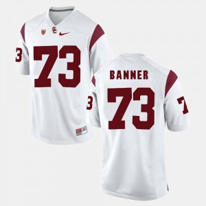 Mens #73 Zach Banner college Jersey - White Pac-12 Game USC Trojan